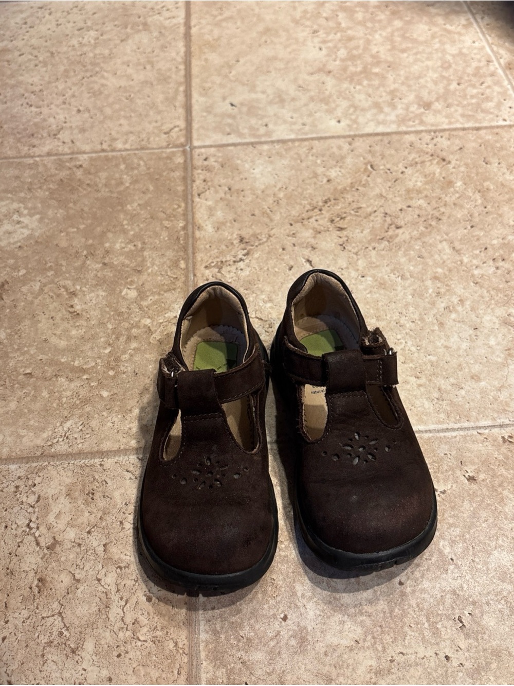 Stride Rite Samantha Brown T-Strap Suede Kids Shoes